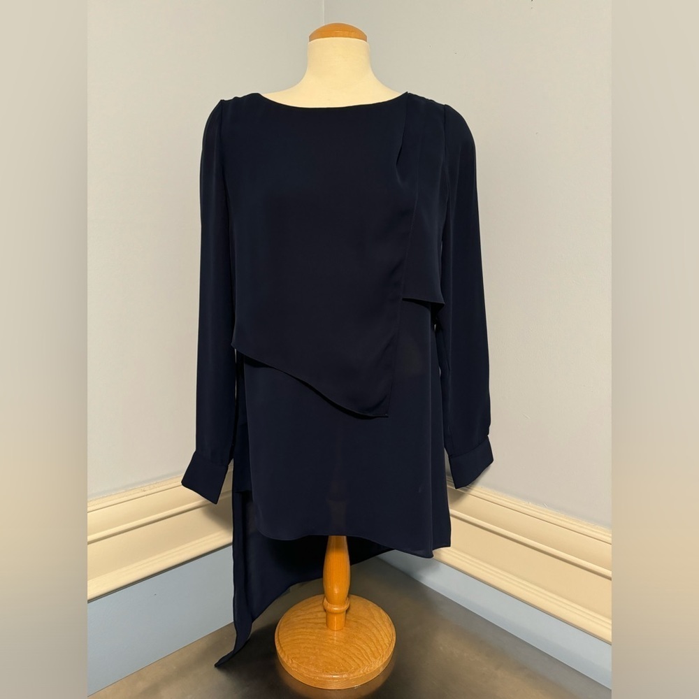 WHBM - Asymmetric Layered Tunic Blouse - Picture 3 of 15